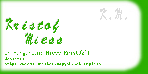 kristof miess business card